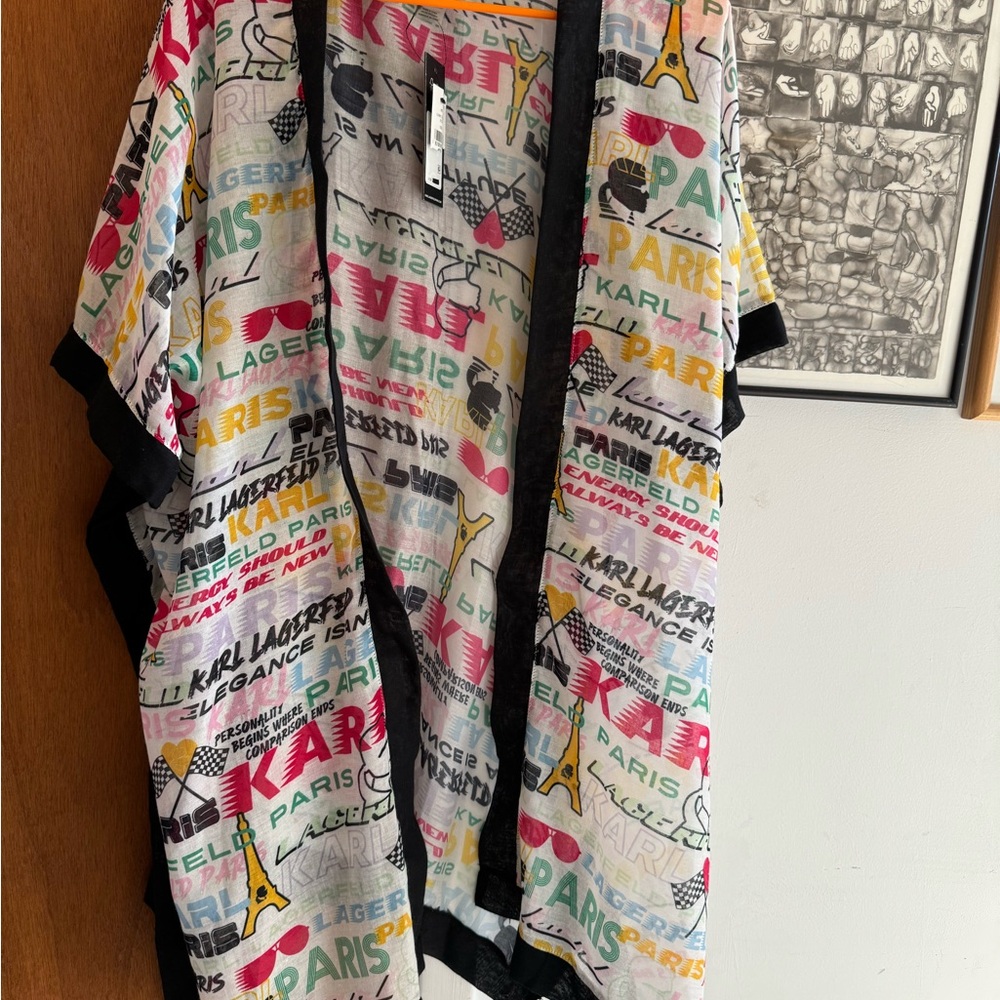 Karl Lagerfeld Logo/Paris Kimono NWT